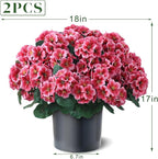 2 Pack Artificial Geranium Flowers Topitary Trees - Image 5