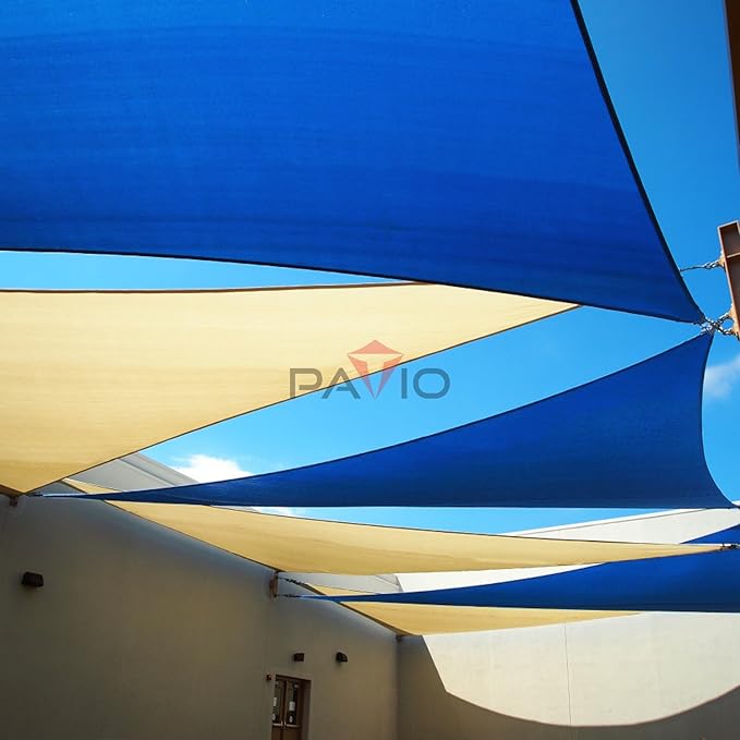 Patio Paradise 22' x 22' x 22' Sun Shade Sail Triangle Canopy Shade Cloth - Image 6