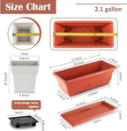 6-Pack 17" + 7" Window Box Planters & Square Pots - Image 4