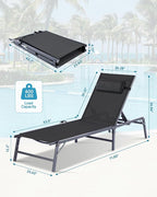 Foldable Chaise Lounge Chair - Image 3