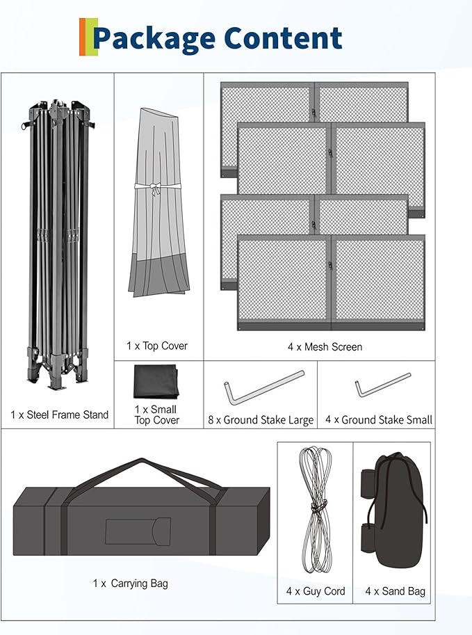 11'x11 Pop-Up Gazebo, Instant Outdoor Canopy Tent - Image 8