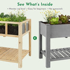 Raised Garden Bed with Transparent Acrylic Panels, Elevated Wooden Raised - Image 4