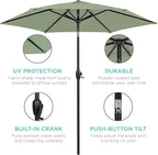 Best Choice Products 7.5ft Heavy-Duty Round Outdoor Market Table Patio Umbrella - Image 5