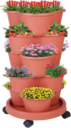 5-Tier Vertical Garden Tower Stackable Planter by Pinky+Family
