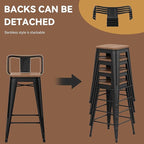 Yongchuang 26" Metal Barstools Set of 2 Counter Bar Stools - Image 6