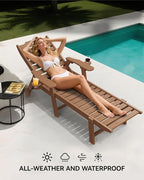 Carauci Lounge Chair Outdoor, HDPE Chaise Lounge - Image 7