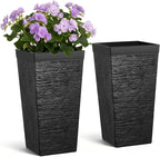 VEVOR Set of 2 Tall Planters for Outdoor Plants 23 inch, Modern Planters for by VEVOR