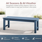 Stoog Backless Outdoor Bench, 2-Person Patio Benches - Image 4