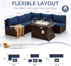 NICESOUL 6 Piece L-Shaped Outdoor Couch - Image 4
