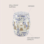 JONATHAN Y TBL1027A Lucky Coins 16" Chinese Ceramic Drum Indoor/Outdoor Garden - Image 5