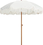 AMMSUN Boho Fringe Umbrella Outdoor Patio, 6.5ft UPF50+ Picnic Umbrella by AMMSUN