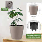 Dexceder 11x10 Inches Self Watering Planter Indoor Outdoor, Inner Pot Design - Image 3