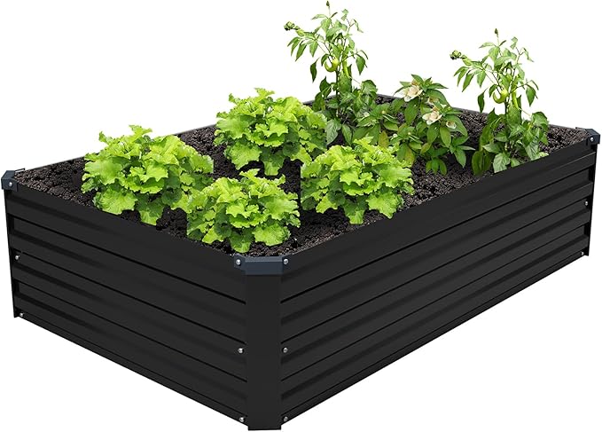4×3×1FT Galvanized Raised Garden Bed Kit, Metal Planter Boxes, Large Raised - Image 8