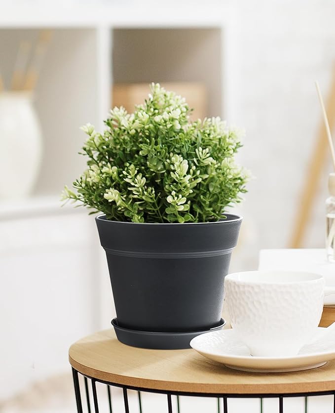 homenote Pots for Plants, Matte Black - Image 4