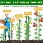 Garden Stakes 16 Inch 30 Pack, Diy 4ft 5ft 6ft 7ft 8ft Tomato Stakes Plastic - Image 3