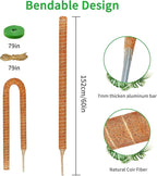 2 Pack 60 Inch Moss Pole Monstera Plant Support, Coir Moss Poles - Image 2