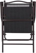 Giantex Set of 2 Patio Folding Chairs, Outdoor Patio Dining Chairs w/Armrest - Image 6