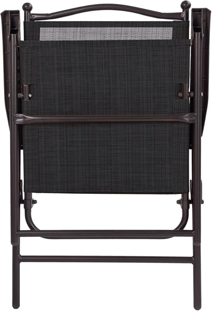 Giantex Set of 2 Patio Folding Chairs, Outdoor Patio Dining Chairs w/Armrest - Image 6