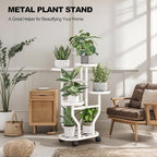 Plant Stand 5 Tier Indoor Outdoor Metal Flower Shelf - Image 7