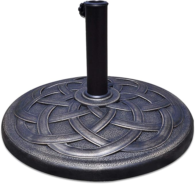 Giantex 43lbs Patio Market Umbrella Base, Heavy Duty Outdoor Stand, Cast Iron by Giantex