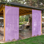 SpaceDresser Waterproof Outdoor Sheer Curtains by SpaceDresser
