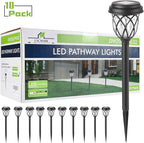 EXCMARK 10 Pack Solar Lights Outdoor Garden Pathway Solar Powered Yard Lights - Image 6