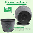 Quarut 4 Pack 6 Inch Flower Pots Planters - Image 4
