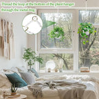 Hanging Planters for Indoor Plants, 2 Set Self Watering Hanging Flower Pots - Image 3