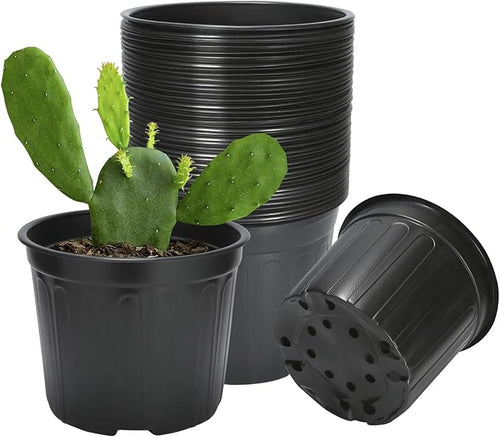 40 Pack 3 Gallon Nursery Plant Pots, 10 Inch Plastic Garden Flower Seedling by Unknown