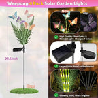 Solar Garden Lights 4 Pack Waterproof Decorative Solar Lights Outdoor - Image 2