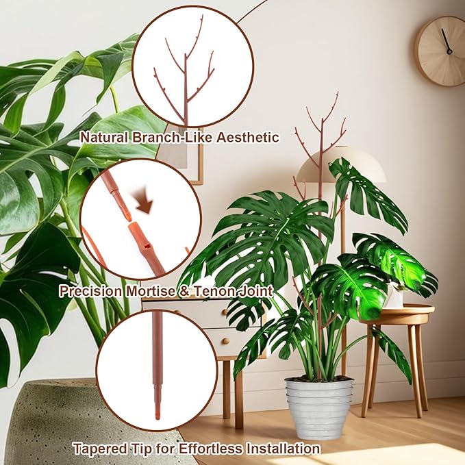6 Pack Stackable Monstera Plant Support, Plant Stakes - Image 4