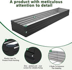 12×2×1FT Galvanized Raised Garden Bed Kit, Metal Planter Boxes, Large Outdoor - Image 4