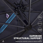 PURPLE LEAF 9' X 11.5' Patio Umbrella - Image 6
