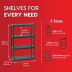 IRIS USA 4-Shelf Heavy Duty Plastic Storage Shelves, 600lb Capacity, Large - Image 3