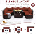 NICESOUL 9 Pcs Large Patio Furniture Set - Image 4
