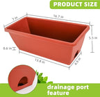 Window Box Planter, 7 Pack Plastic Vegetable Flower Planters Boxes 17 Inches - Image 3