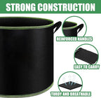 3-Pack 10 Gallon Plant Grow Bags, Thickened Nonwoven Fabric Pots - Image 5