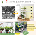 lumizone Foldable 4-Tier Plant Stand Indoor Outdoor Hanging Plant Shelf No - Image 4