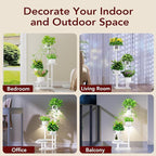 Plant Stand Indoor with Grow Light, 4-Tiered Tall Plant Stand Indoor, Metal - Image 4