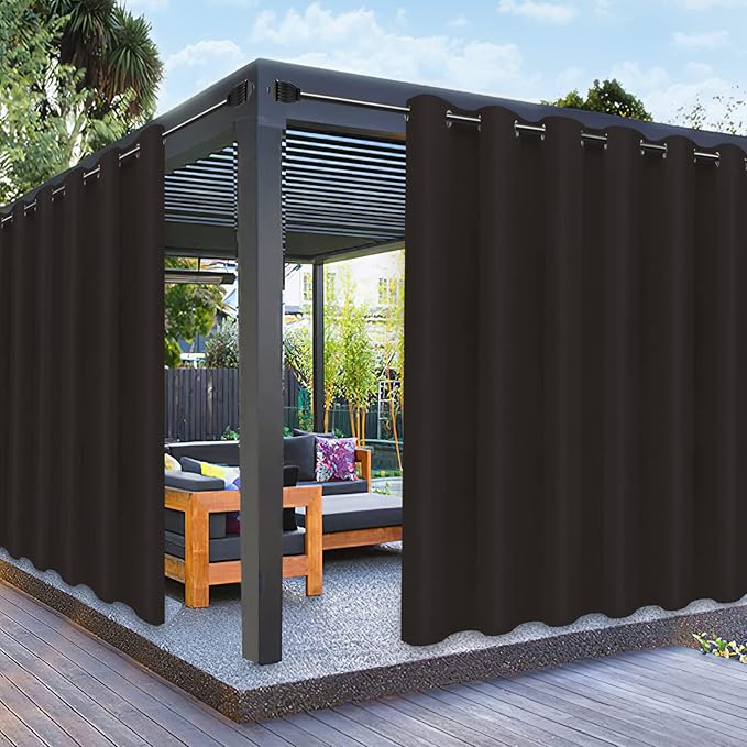 PureFit Outdoor Curtains for Patio Waterproof Weatherproof, UV and Fade by PureFit