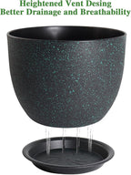 12inch Large Plant Pot, Modern Plastic Planter - Image 3