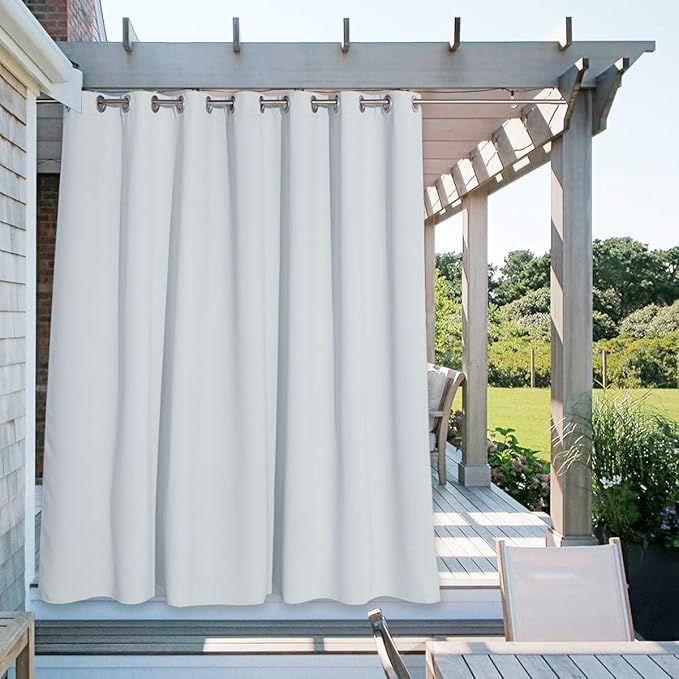 NICETOWN Patio Outdoor Curtain Waterproof Extra Wide and Long, Rustproof - Image 8
