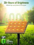 luckystyle 100FT Solar String Lights Outdoor Waterproof 2200K - Image 4