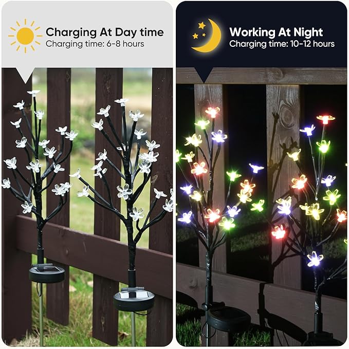 Solar Garden Lights Outdoor, Solar Lights Outdoor Decorative Waterproof - Image 4