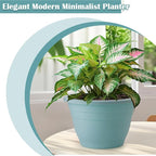 3 Pack 11 Inch Plant Pots with Drainage Hole and Plug, Durable Plastic Flower - Image 3