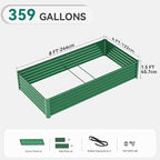 YITAHOME 2pcs 8x4x1.5 in Galvanized Raised Garden Bed Kit, Large Metal Planter - Image 8