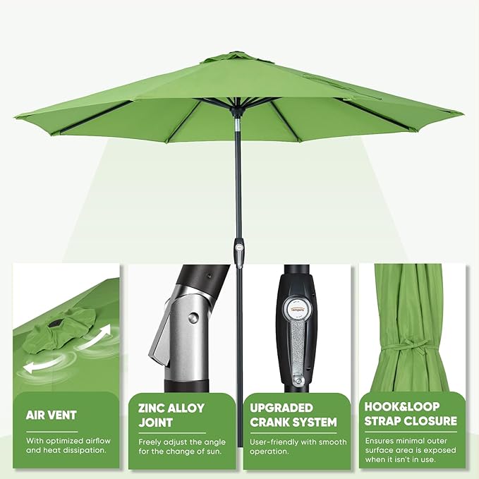 Tempera Patio Market Outdoor Table Umbrella - Image 4
