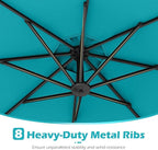 Tangkula 10ft Solar LED Patio Umbrella - Image 9