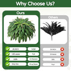 128 Leaves Fake Ferns, Large Artificial Boston Fern, Faux Fern Plants - Image 3