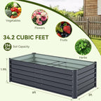 Ohuhu 6x3x1.9FT Metal Raised Garden Bed Outdoor, Reinforced Galvanized Steel - Image 6